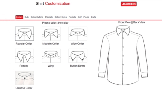 Shirt Customization with style options