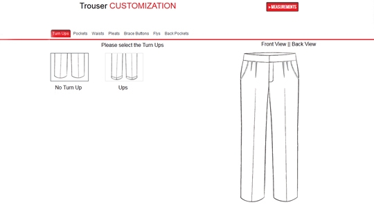 Trouser Customization with style options