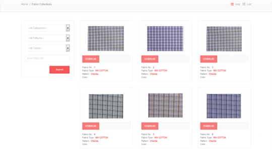 Choose Fabric & Lining for Customization